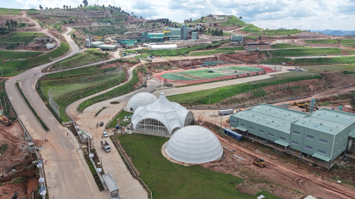 Africa Coffee Park Entrance — Aerial View